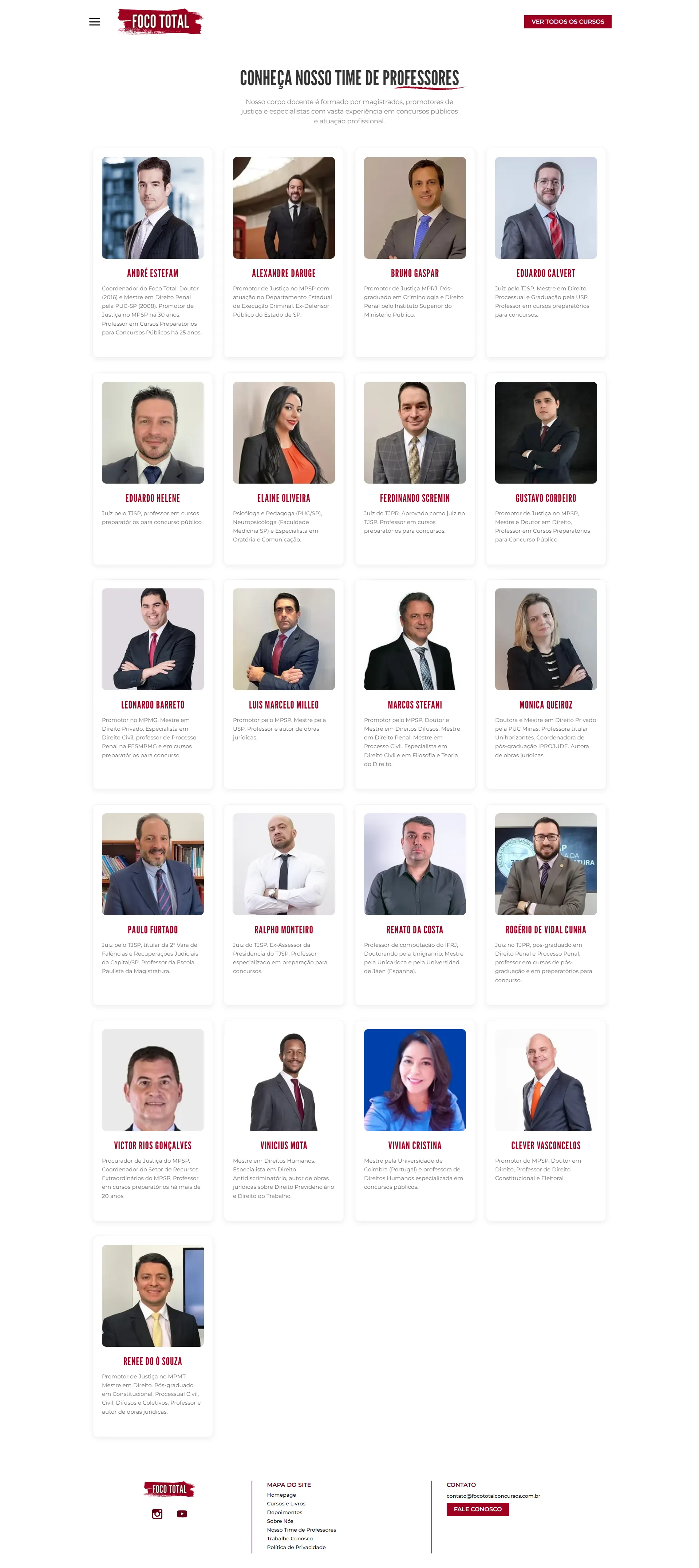 Protótipo Corpo Docente